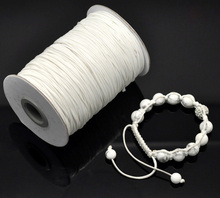 Free Shipping 1 roll(180M) White Waxed Cotton Cord 1mm for Hand-woven rope Bracelet/ Necklace Wholesale 2024 - buy cheap