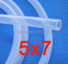 5x7 мм прозрачный силиконовый резиновый светодиодный силиконовый шланг 2024 - купить недорого