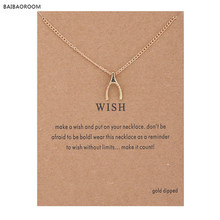 Hot Sale Sparkling wishbone gold-color Pendant necklace Clavicle Chains Statement Necklace Women Jewelry(Has card) 2024 - buy cheap