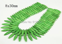 15.5 inches strand of  Smooth Horse Eye Green Howlite Beads, Loose Tur quoise Pendant Beads Jewelry,  Wholesale Beads 2024 - buy cheap