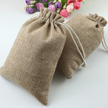 17*23cm Drawstring Sack Gift Bags Jute Packaging Display Jewelry Pouches Gift Bag Wedding Packing Bags For Travel Storage Bag 2024 - buy cheap