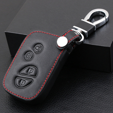 Capa de couro genuíno com 4 botões para chave inteligente, estilo de carro lexus lx470/gs450h/is350/sc430/ls460/es350/gs350 l37 2024 - compre barato