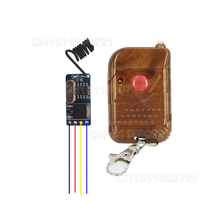 Mini transmissor com controle remoto rf de volume pequeno, sistema de conversão momentâneo com lated de cc 3.7v 4.5v 5v 6v 7.4v 9v 12v