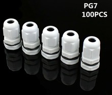 100pcs Hot Sale IP68 Waterproof Nylon Plastic Cable Gland Connector PG7 for 3-6.5mm Cable 2024 - buy cheap