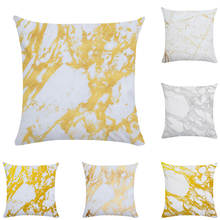 Geometric Cushion cover 45x45cm Marble Texture Throw Pillow Case Cushion Cover Decor Polyester Peach Skin Pillow Cases ZY998 2024 - buy cheap