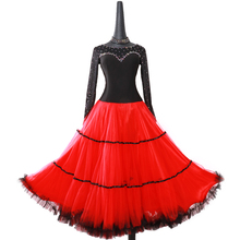 Ballroom Dance Dress For Women High Quality Competition Dresses Modern Waltz Tango Standard Ballroom Costume black red LXT557 2024 - buy cheap