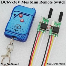 Rf pequeno interruptor de controle remoto., controle remoto sem fio, micro lâmpada led de 6v-36v 7.4v 9v 12v 13v 14v 16v 18v 24v 28v 36v.