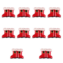 50 pcs Bonito X'mas Papai Noel Botas Sapatos Encantos Cabachons Resina Natator Scrapbooking Arco de Cabelo Centro de Artesanato Enfeite 2024 - compre barato