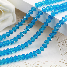 5040 AAA Top Quality  Aquamarine Color Loose Crystal Glass Rondelle beads.2mm 3mm 4mm,6mm,8mm 10mm,12mm Free Shipping! 2024 - buy cheap