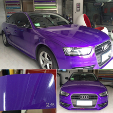 High Quality Glossy Purple Vinyl Car Wrap Gloss Purple Vinyl Film Roll Air Bubble Free Car Wrapping Size:1.52*20M(5ft*65ft) 2024 - buy cheap