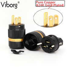 viborg VM501G+VF501G Pure Red Copper 99.99% 4U gold plated US Plug power plug 2024 - buy cheap
