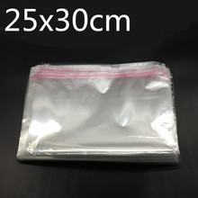 100 Pcs Clear Self Adhesive Seal Plastic Bags Transparent Opp Packing Bags 25*30cm 2024 - buy cheap