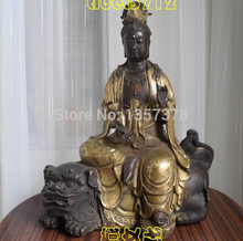 Shitou 00662 estátua de buda manjushri tibetana em bronze com 28 cm 2024 - compre barato