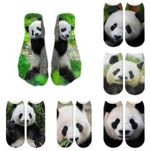 Симпатичные носки с принтом панды, короткие женские носки с животными, новинка, ужасы, Модные низкие носки, новый дизайн, носки до щиколотки 5ZWS69 2024 - купить недорого