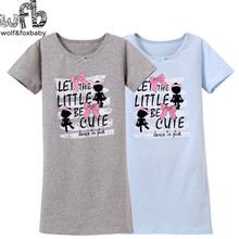 Retail 3-14 years short-sleeves cotton children's home wear nightdress girl baby pajamas autumn fall summer Spring be cute 2024 - buy cheap