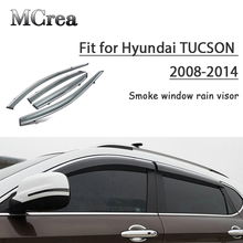MCrea recibiendo 4 Uds coche humo ventana parasol de lluvia y sol Deflector para Hyundai Tucson 2008, 2009, 2010, 2011, 2012, 2013, 2014 2024 - compra barato