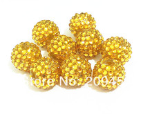 Venta al por mayor 20mm 100 unids/lote oro (13) de imitación de resina bola perlas grueso para niños de fabricación de la joyería 2024 - compra barato