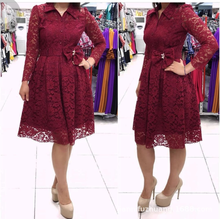 2021 new fashion style elegant african women plus size dress L-3XL 5colors 2024 - buy cheap