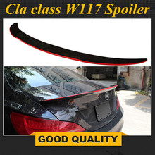 For Mercedes CLA W117 AMG Carbon Spoiler FD Style CLA Class C117 Carbon Fiber Rear Spoiler with red line Rear Trunk Wing 2013-UP 2024 - buy cheap