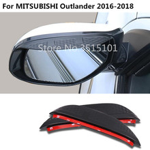 Автомобильное зеркало заднего вида, защита от дождя, защита от солнца, пластиковый козырек, 2 шт. для Mitsubishi Outlander 2016 2017 2018 2019 2024 - купить недорого