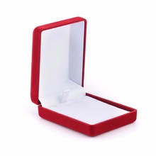 Soporte de joyería Vintage, caja de almacenamiento de exhibición, Shellhard Red terciopelo, anillo de boda, pendientes, collar, cajas de joyería de moda 2024 - compra barato