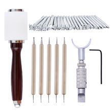 Leathercraft Tool Set Leather Carving Kits Wooden Hammer Stainless Steel Printing Tool Sewing Handmade Kit 2024 - buy cheap