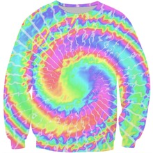 YX брендовый свитшот для девочек, новинка 2019, Модный свитшот с фонариками, Красочные мужские и женские пуловеры с психоделическим 3D-принтом 2024 - купить недорого