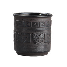 Copos de chá retrô de ferro fundido, copos e canecas esculpidas, estilo chinês 2024 - compre barato