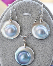 Colgante de perla de Mar del Sur MABE gris y pendiente, gran oferta,> 22MM, envío gratis 2024 - compra barato