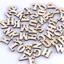 Letras de A-Z variadas y alfabeto de madera Natural para decoración, 100 Uds., 16mm, MT0693 2024 - compra barato