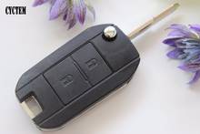 CYCTEM Clearance!! Modified Key Shell Car Folding Remote Key Cover Fit For Peugeot 206 Citroen C2 Keyless Entry Key Fob Case 2024 - buy cheap