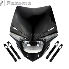 Pazoma universal motocicleta estrada legal motos de rua enduro motocross led farol para honda xr crf mtx xlr 250 450 200 350 500 2024 - compre barato