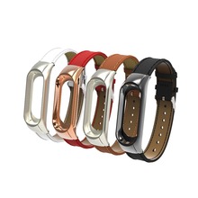 Correa de Metal para Xiaomi Mi band 3, pulsera deportiva de cuero, Accesorios inteligentes 2024 - compra barato