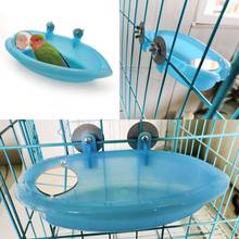 Маленькая попугай ванна для птицы Клетка для домашних животных аксессуары птица ЗЕРКАЛО Ванна Душ коробка 2024 - купить недорого