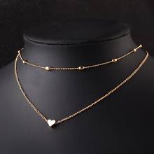 Fashion Heart Love Necklace Summer Peach Multilayer Clavicle Necklace Tassel Pendant for Women Girl's Party Gift 2024 - buy cheap