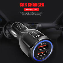 Dual USB QC3.0+3.1A  Halo Bottle Car Charger for Car Portable Charger USB Charger Socket 2024 - buy cheap