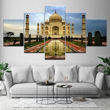 Living Room Home Decor Modern 5 set Watercolor Taj Mahal Sky Landscape Print HD Modular Pictures Poster Wall Art Canvas Painting 2024 - buy cheap