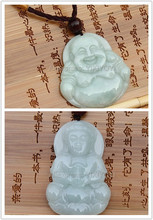 Pretty Handwork Natural Light Green Grade A Jadeite Buddha GuanYin Lucky Amulet Pendant + Free Necklace Certificate Fine Jewelry 2024 - buy cheap