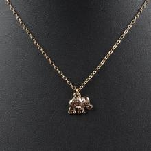 Colares simples de ouro com pingentes de elefante, gargantilha colar de corrente de elefante 2024 - compre barato
