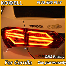 KOWELL стайлинга автомобилей задний фонарь для Защитные чехлы для сидений, сшитые специально для Toyota Corolla хвост светильник s 2015 Altis светодиодный фонарь светильник GLK дизайн задний фонарь DRL + тормоз + Парк + сигнала 2024 - купить недорого