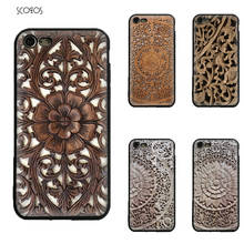 Imitation Carved Wood Panel Wall Decor Pattern phone case soft Cover For Iphone X 5 5S Se 6 6S 7 8 6&6s Plus 7&8 Plus #ia78 2024 - buy cheap