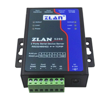 Industrial dual serial device server ZLAN5200 support 2 RS232 ports, 2 RS422/485 ports, can realize 2 serial ports simultaneous 2024 - buy cheap