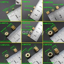 20PCS/LOT Copper Spur Gear Brass Gears 0.3M 0.4M 0.5M 0.5 Modulus Aperture 1MM 2MM 3MM 3.17MM 5MM 7T 8T 9T 10T 12T 14T 15T 16T 2024 - buy cheap