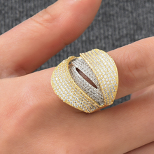 Anel de zircônio cúbico feminino, anel com dedos largos da moda, joia de noivado, presente para namorada e esposa 2024 - compre barato