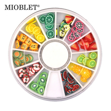 Mioblet-nova roda de manicure para decoração de unhas com argila polímero 3d, pequeno, fatias, pontas para arte de unha, strass, faça você mesmo 2024 - compre barato