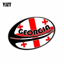 YJZT 14.1CM*9.2CM Car Styling Georgia Flag Rugby Sport Creative Decal Accessories 6-2063 2024 - buy cheap