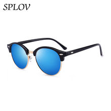Half Metal Sunglasses Men Women Brand Designer Glasses Mirror Sun Glasses Fashion Gafas Oculos De Sol UV400 Classic N03 2024 - buy cheap