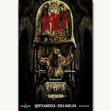 Novo personalizado slayer antraz morte anjo tour-seda arte poster adesivo de parede decoração presente 2024 - compre barato