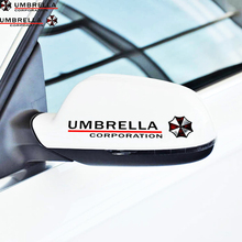 Volkrays 2 X Umbrella Corporation Car Stickers Rearview Mirror Decal Accessories Decoration for Toyota Chevrolet Hyundai Foucs 2024 - buy cheap