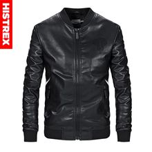 HISTREX-chaqueta de cuero de alta calidad para hombre, prendas de vestir exteriores de marca para motocicleta, Chaqueta larga para primavera y verano, # HJD9S 2024 - compra barato